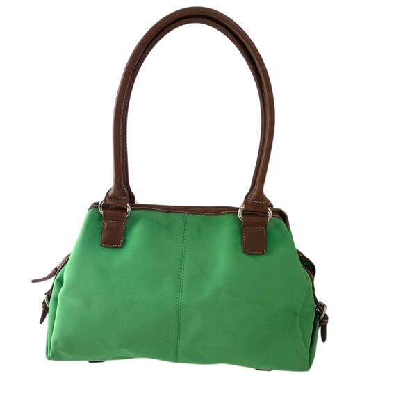 Chaps Kelly Green Nylon Shoulder Bag - Picture 3 of 14